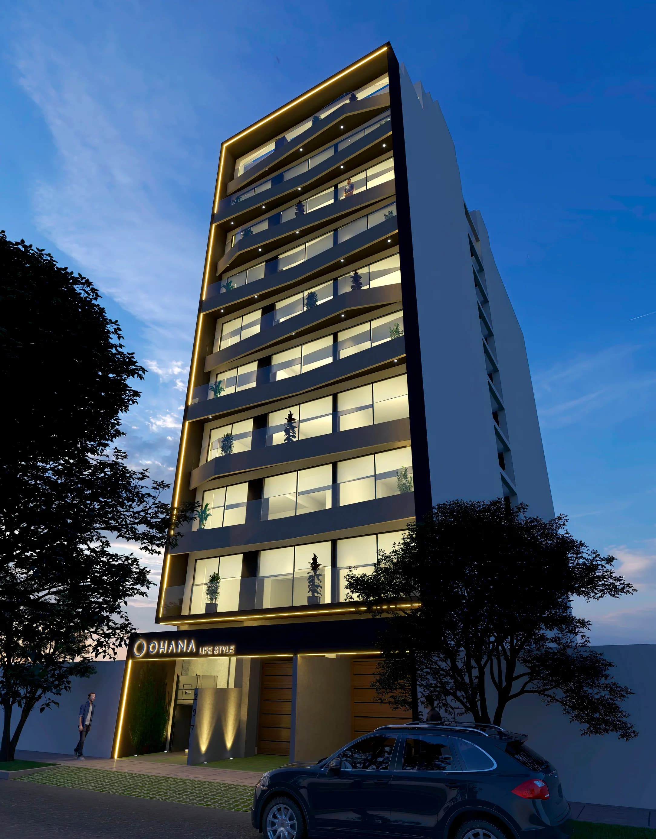 Perspectiva del observador al atardecer