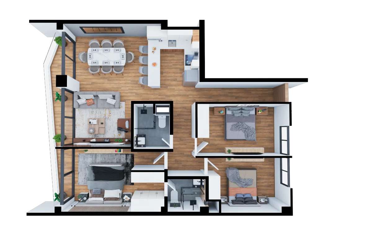 Departamento Tipo 1 - Familiar - Plano 1